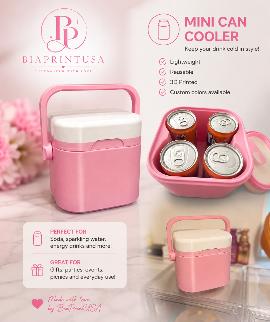 ✨ Mini Can Cooler by BiaPrintUSA ✨