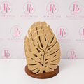 3D Printed Monstera Coaster – Modern Tropical Drink Coaster